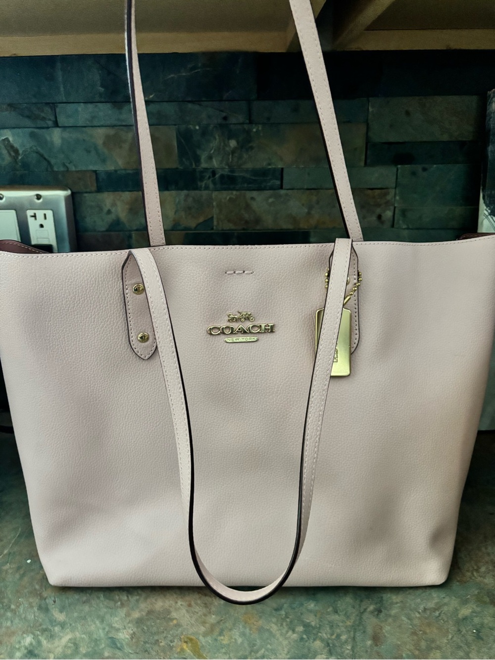Coach Leather Tote in Light Blush